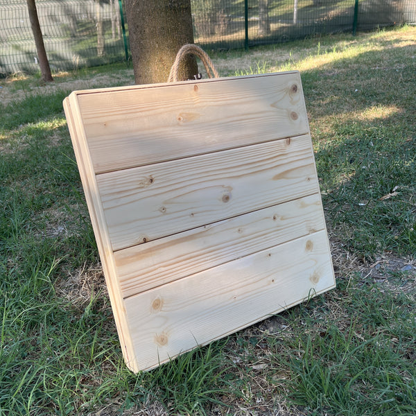Foldable Wooden Low Table - Tapered Legs
