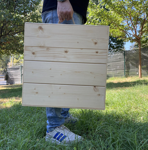 Foldable Wooden Low Table - Tapered Legs