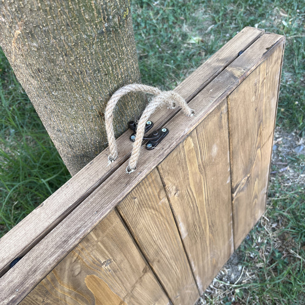 Foldable Wooden Low Table - Tapered Legs
