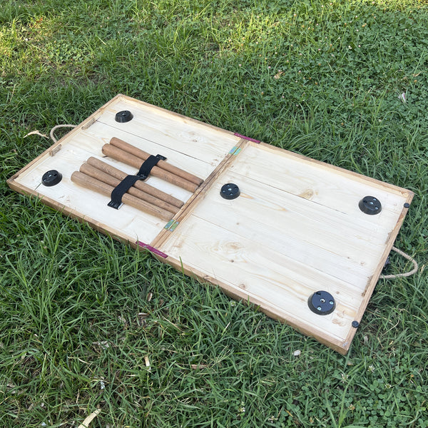 Foldable Wooden Low Table - Tapered Legs