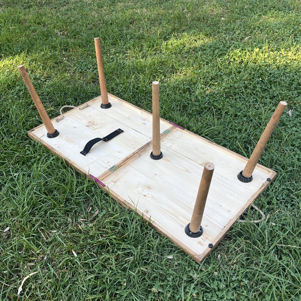 Foldable Wooden Low Table - Tapered Legs