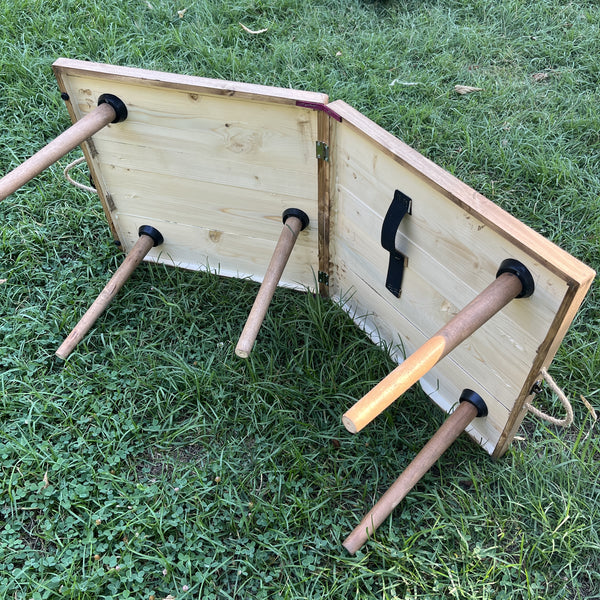 Foldable Wooden Low Table - Tapered Legs