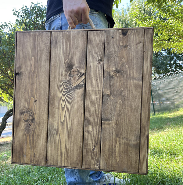 Foldable Wooden Low Table - Tapered Legs