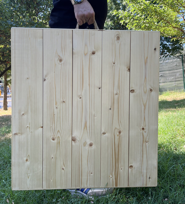 Foldable Wooden Low Table - Tapered Legs