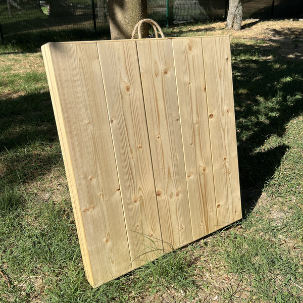 Foldable Wooden Low Table - Tapered Legs