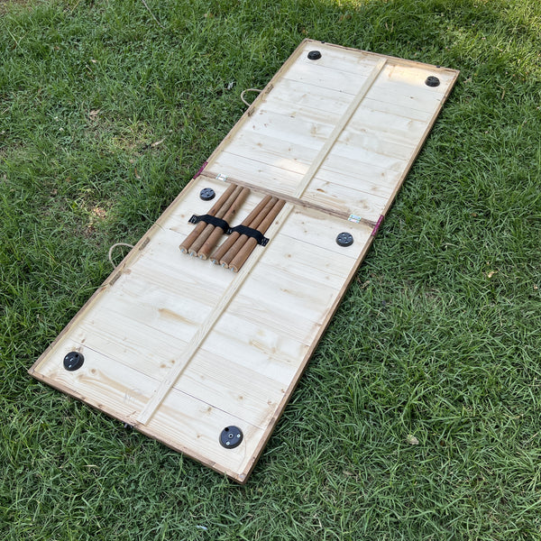 Handmade Foldable Solid Wood Low Table - Tapered Legs