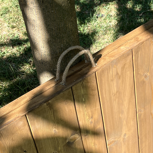 Foldable Wooden Low Table - Tapered Legs