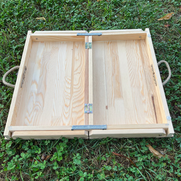 Foldable Wooden Low Coffee Table – Built-in Legs