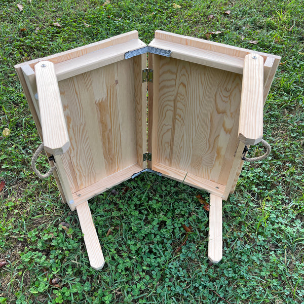 Foldable Wooden Low Coffee Table – Built-in Legs