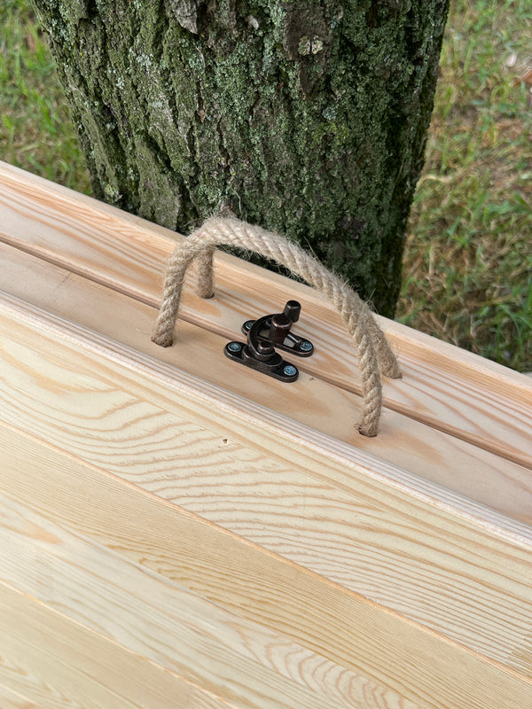 Foldable Wooden Low Table - Built-in Legs