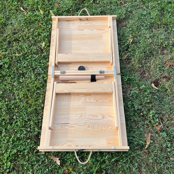 Foldable Wooden Low Table - Built-in Legs