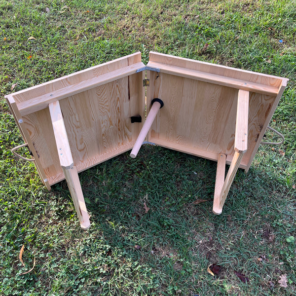 Foldable Wooden Low Table - Built-in Legs