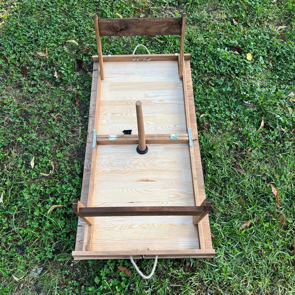 Foldable Wooden Low Table - Built-in Legs