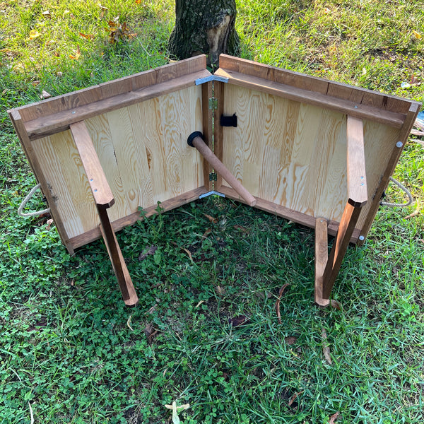 Foldable Wooden Low Table - Built-in Legs