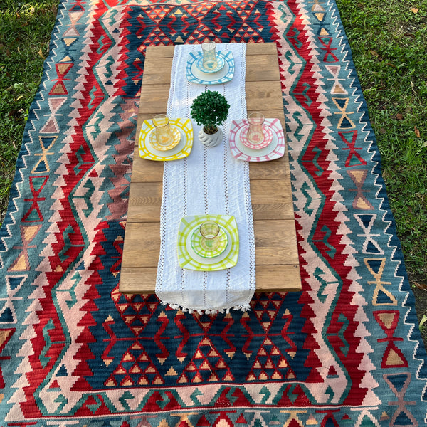 Foldable Wooden Low Table - Built-in Legs