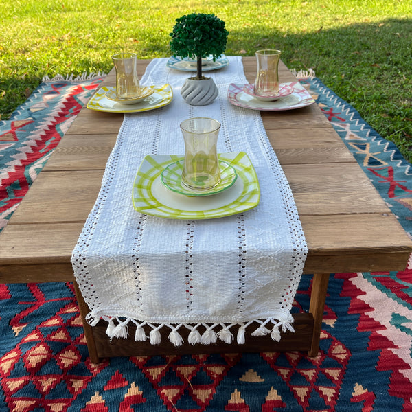 Foldable Wooden Low Table - Built-in Legs