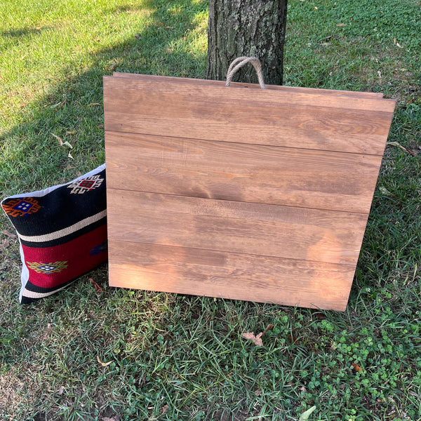 Foldable Wooden Low Table - Built-in Legs