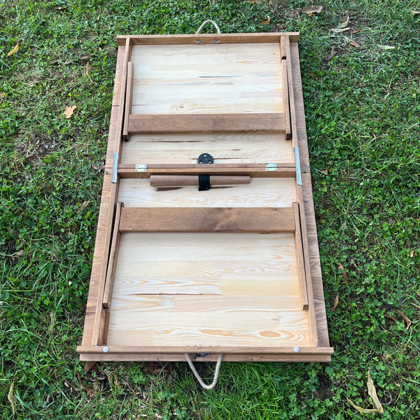 Foldable Wooden Low Table - Built-in Legs