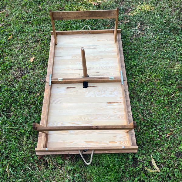 Foldable Wooden Low Table - Built-in Legs