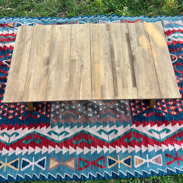 Foldable Wooden Low Table - Built-in Legs