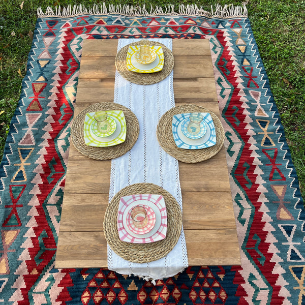 Foldable Wooden Low Table - Built-in Legs