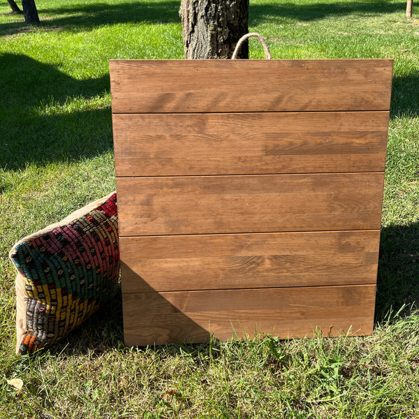 Foldable Wooden Low Table - Built-in Legs