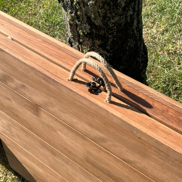 Foldable Wooden Low Table - Built-in Legs