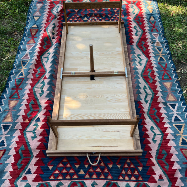 Foldable Wooden Low Table - Built-in Legs