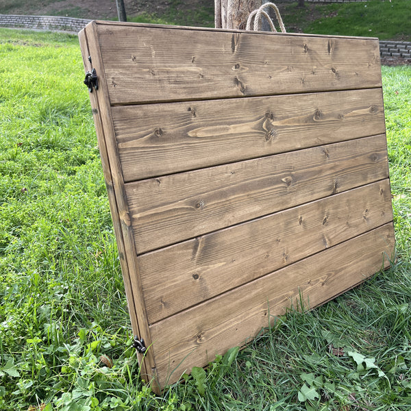 Handmade Foldable Solid Wood Low Table - Tapered Legs