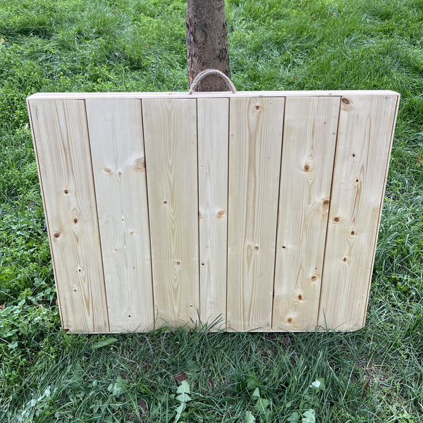 Foldable Wooden Low Table - Tapered Legs