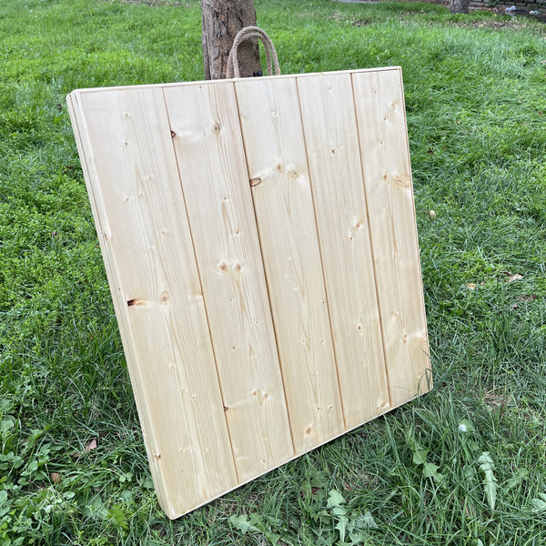 Foldable Wooden Low Table - Tapered Legs