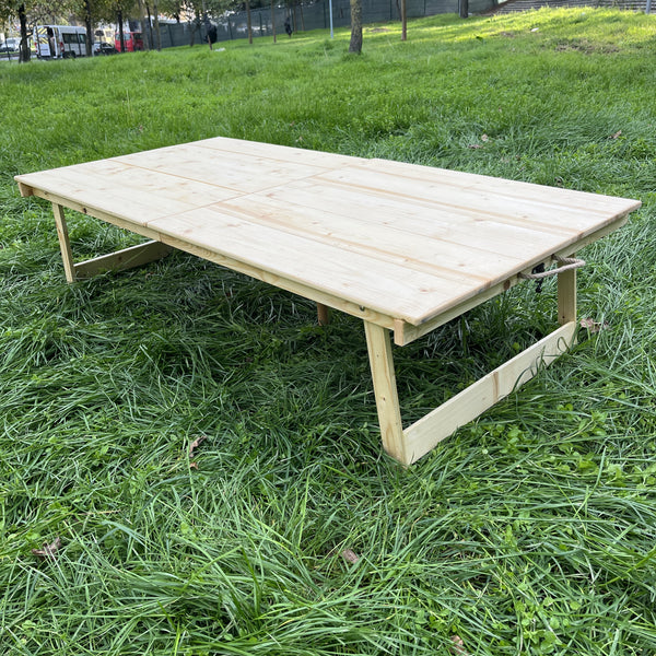 Foldable Wooden Low Table - Built-in Legs