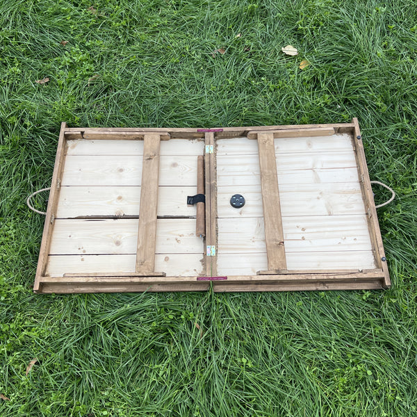 Foldable Wooden Low Table - Built-in Legs