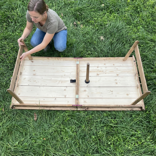 Foldable Wooden Low Table - Built-in Legs