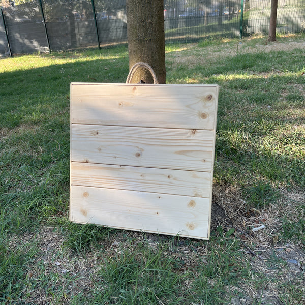 Foldable Wooden Low Table - Tapered Legs
