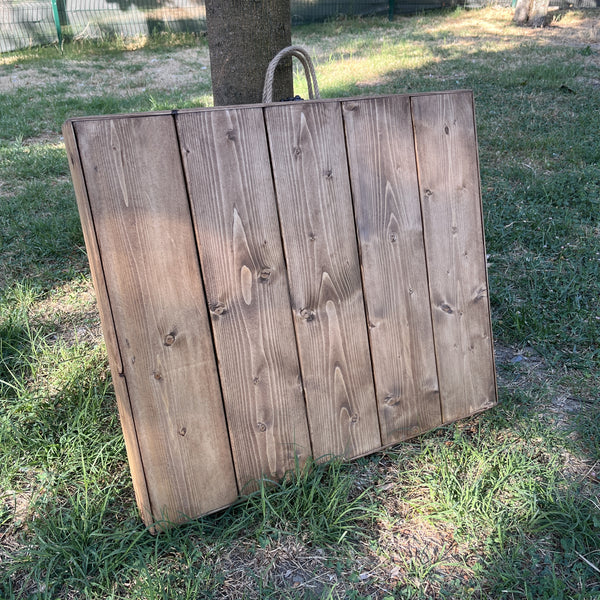 Foldable Wooden Low Table - Tapered Legs
