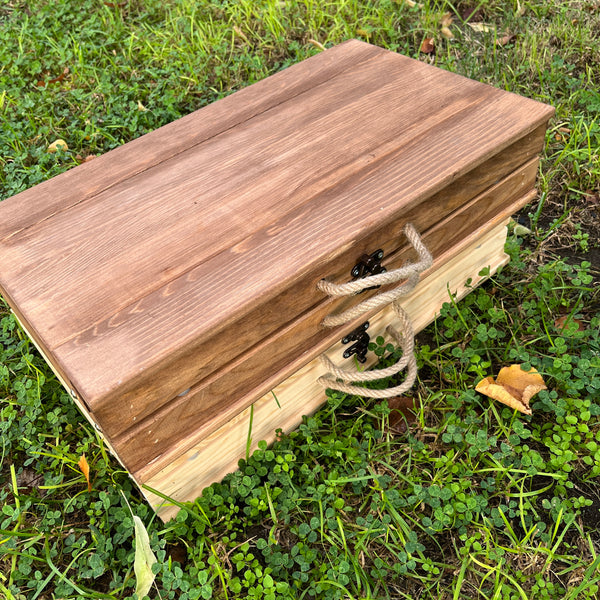 Foldable Wooden Low Coffee Table - Built-in Legs