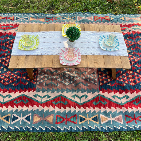 Foldable Wooden Low Table - Built-in Legs
