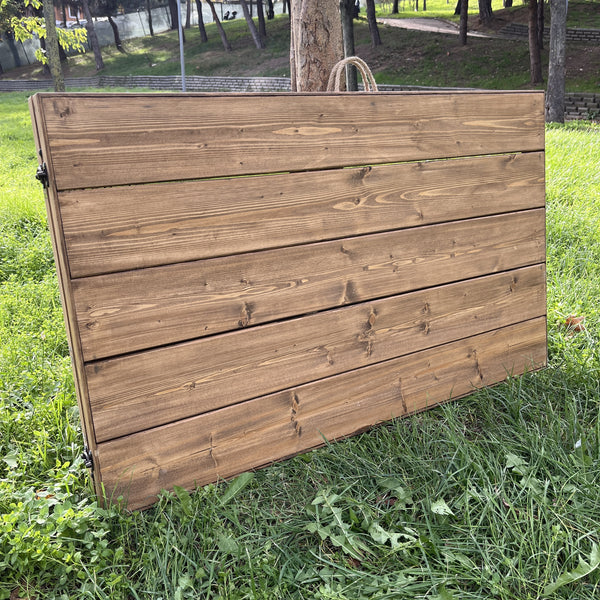 Foldable Wooden Low Table - Tapered Legs