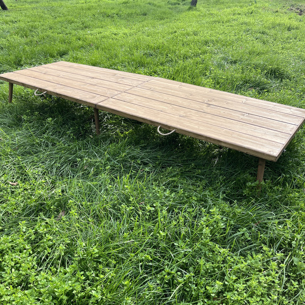 Foldable Wooden Low Table - Tapered Legs