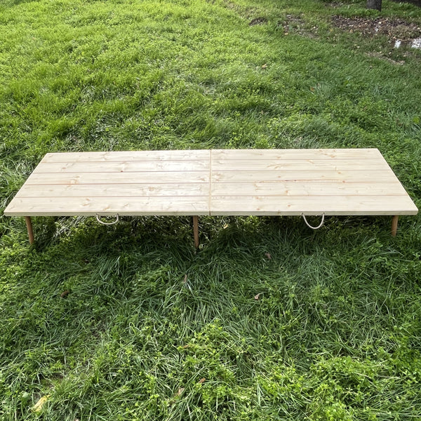Foldable Wooden Low Table - Tapered Legs