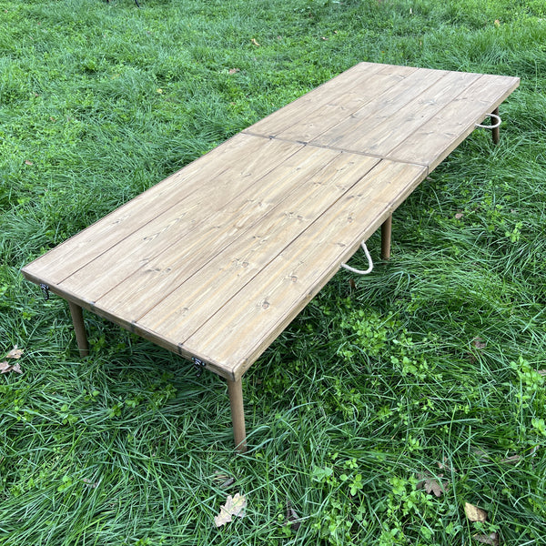 Foldable Wooden Low Table - Tapered Legs