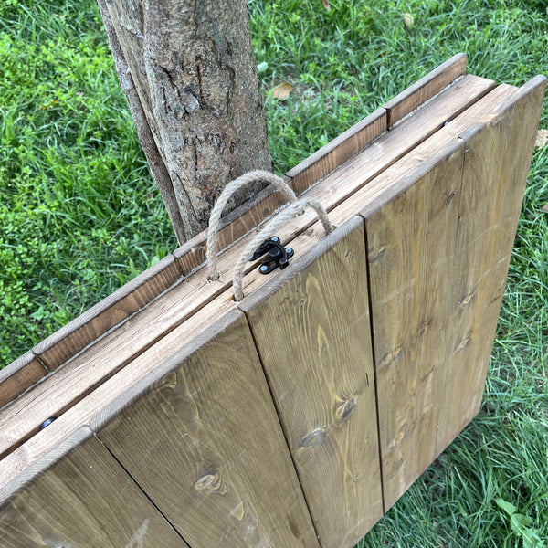 Foldable Wooden Low Table - Built-in Legs