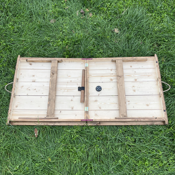 Foldable Wooden Low Table - Built-in Legs