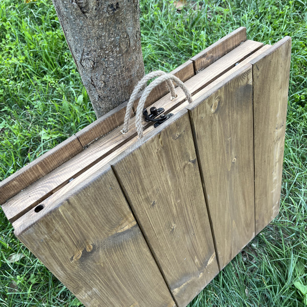 Foldable Wooden Low Table - Built-in Legs