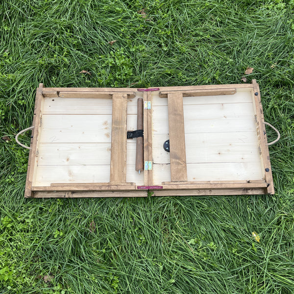 Foldable Wooden Low Table - Built-in Legs