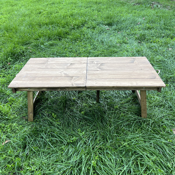 Foldable Wooden Low Table - Built-in Legs