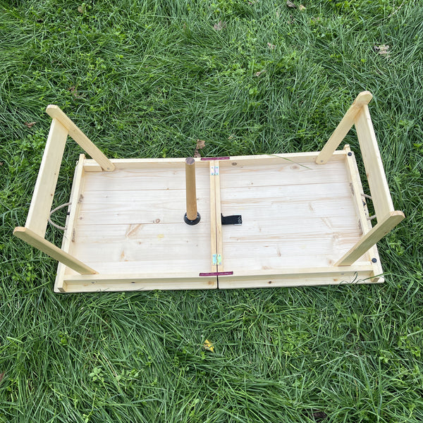 Foldable Wooden Low Table - Built-in Legs