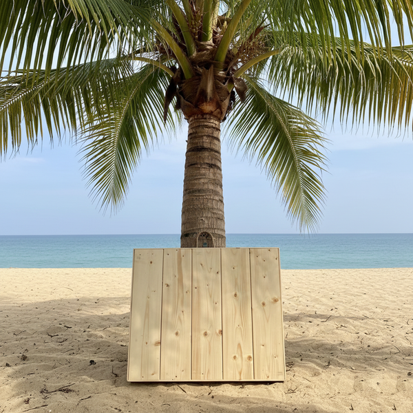 Foldable Wooden Low Table - Tapered Legs