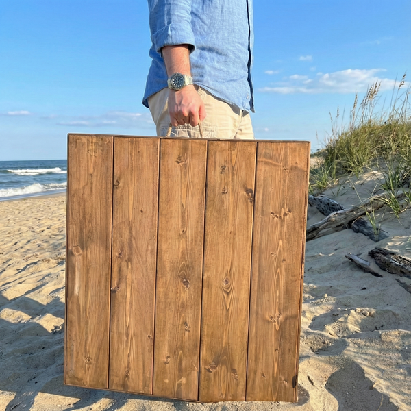 Foldable Wooden Low Table - Tapered Legs